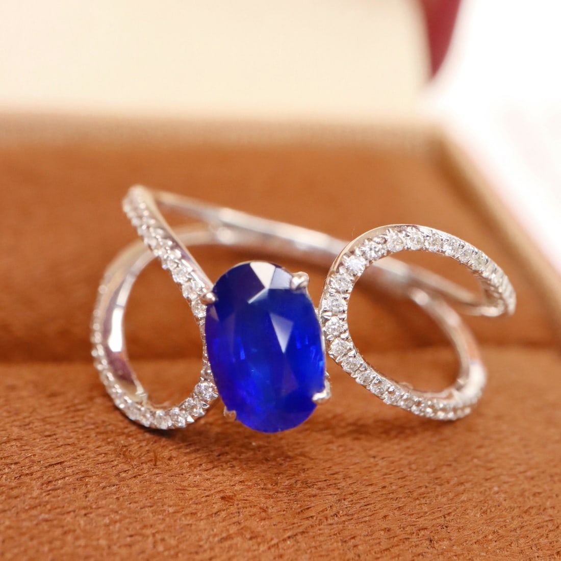 14k Gold 1.31 Ctw Natural Sapphire & Diamond Ring - 2