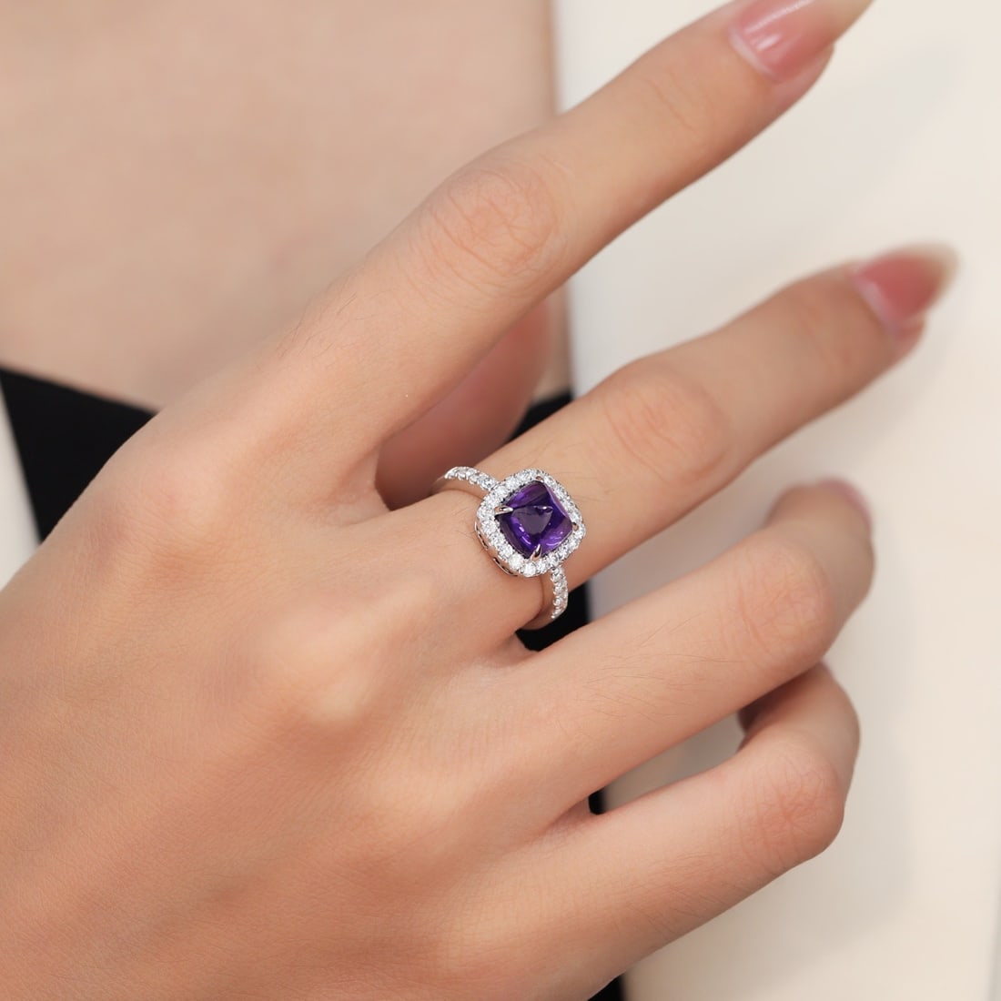 14k Gold 4.07 Ctw Natural Sapphire & Diamond Ring - 2