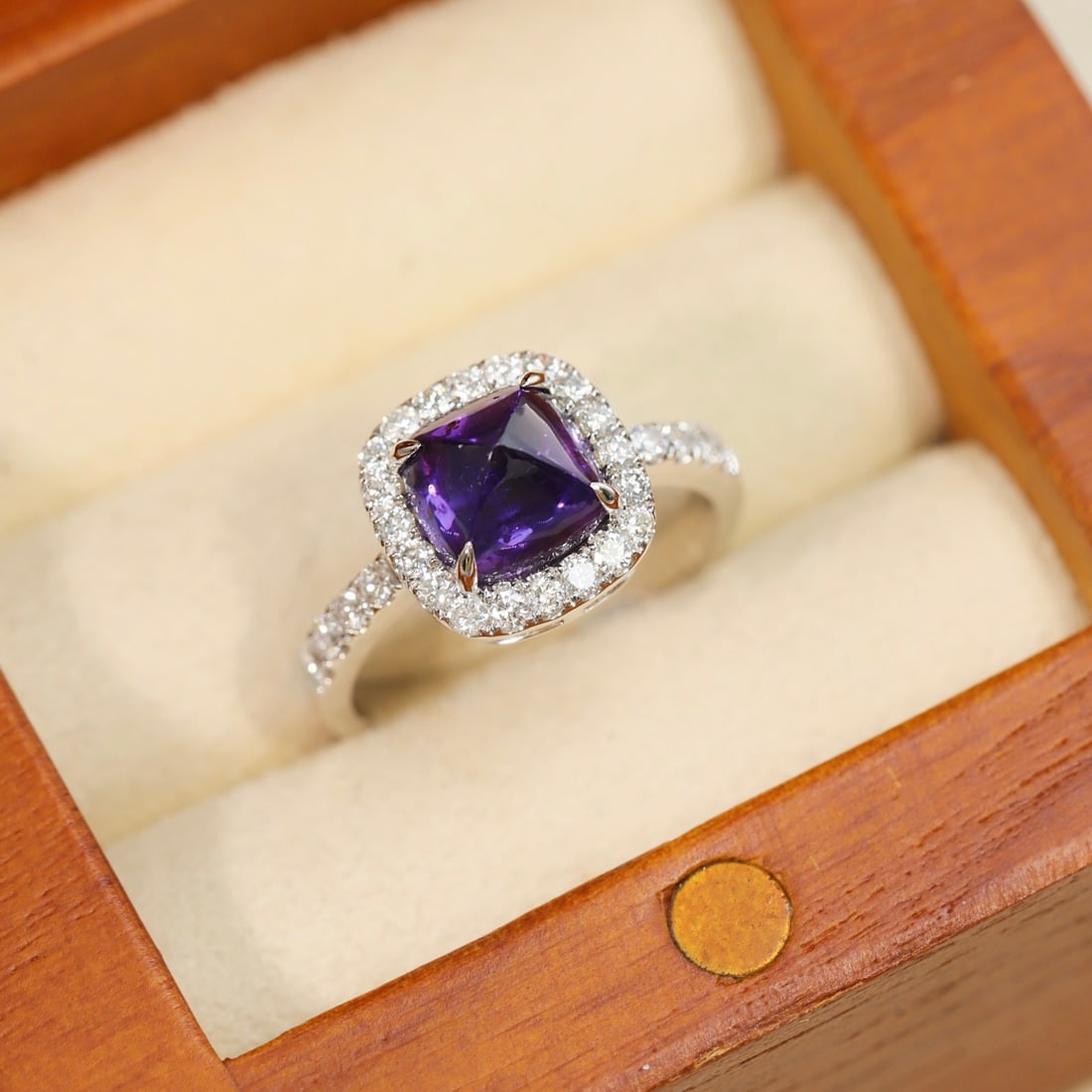14k Gold 4.07 Ctw Natural Sapphire & Diamond Ring - 3