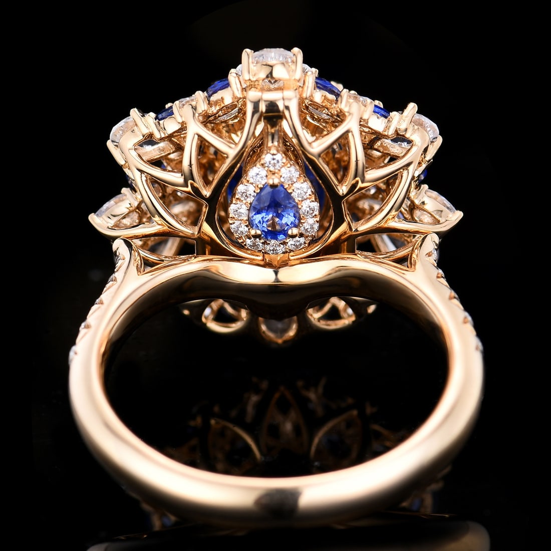 14k Gold 5.40 Ctw Natural Sapphire & Diamond Ring/pendant( Without Chain ) - 5