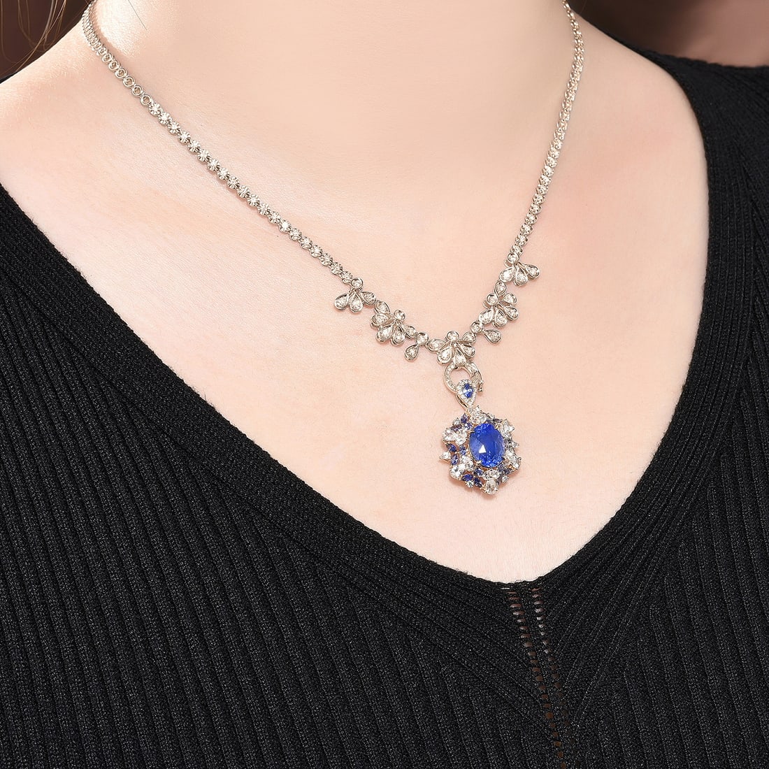 14k Gold 5.40 Ctw Natural Sapphire & Diamond Ring/pendant( Without Chain ) - 6
