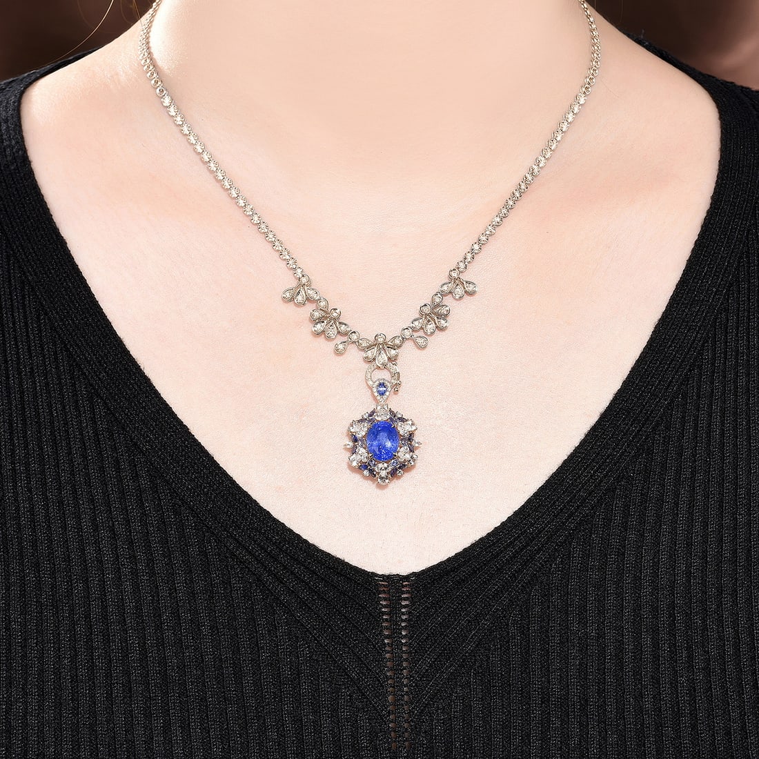 14k Gold 5.40 Ctw Natural Sapphire & Diamond Ring/pendant( Without Chain ) - 7