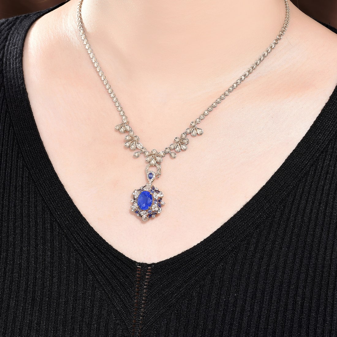14k Gold 5.40 Ctw Natural Sapphire & Diamond Ring/pendant( Without Chain ) - 8