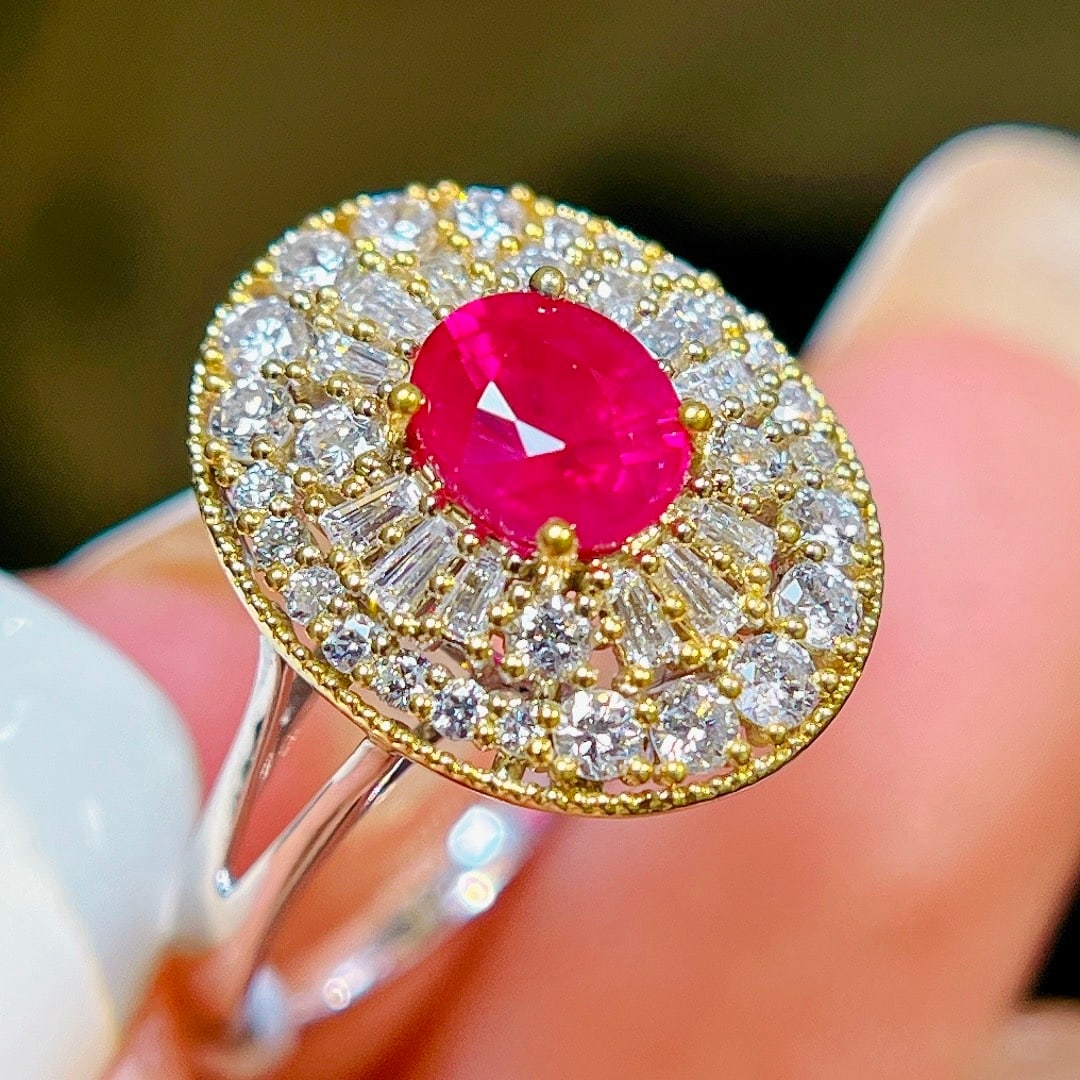 14k Gold 1.59 Ctw Natural Ruby & Diamond Ring - 6