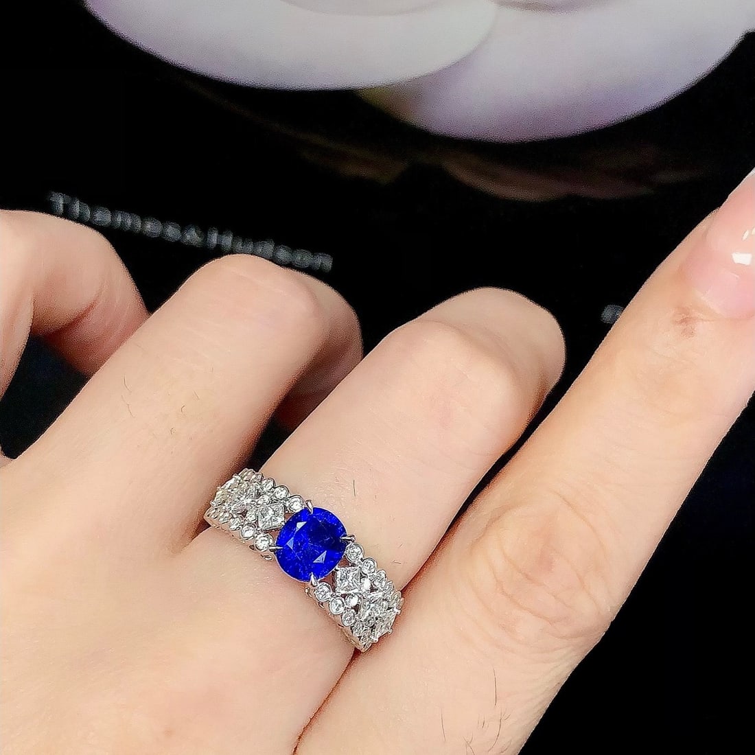 14k Gold 2.28 Ctw Natural Sapphire & Diamond Ring - 4