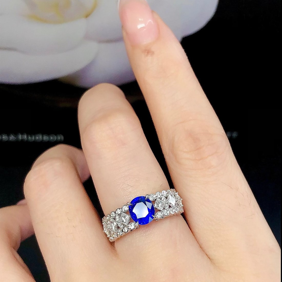 14k Gold 2.28 Ctw Natural Sapphire & Diamond Ring - 5