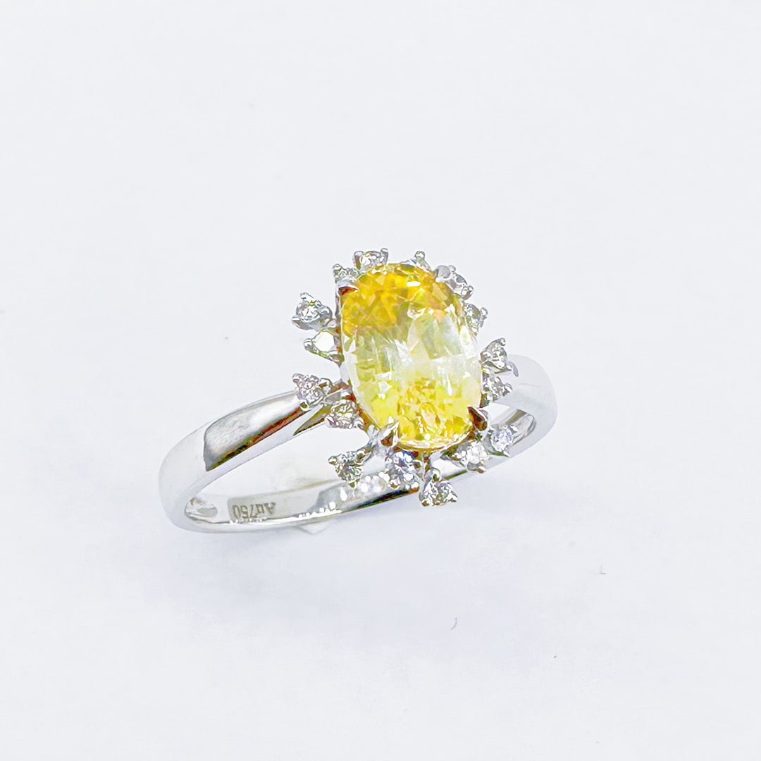14k Gold 1.76 Ctw Natural Sapphire & Diamond Ring - 2