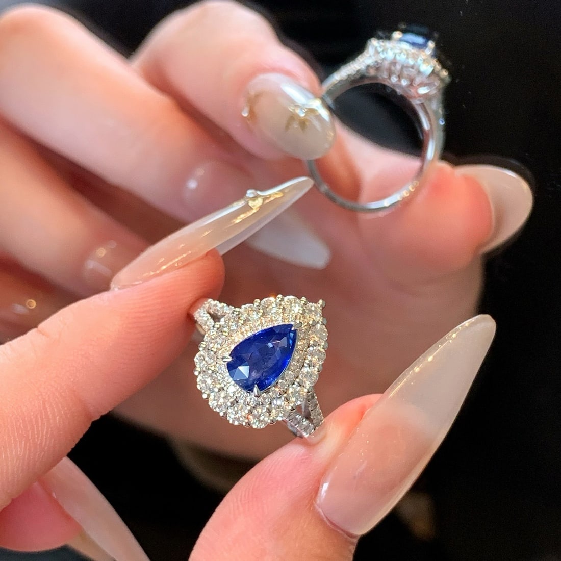 14k Gold 2.42 Ctw Natural Sapphire & Diamond Ring - 7