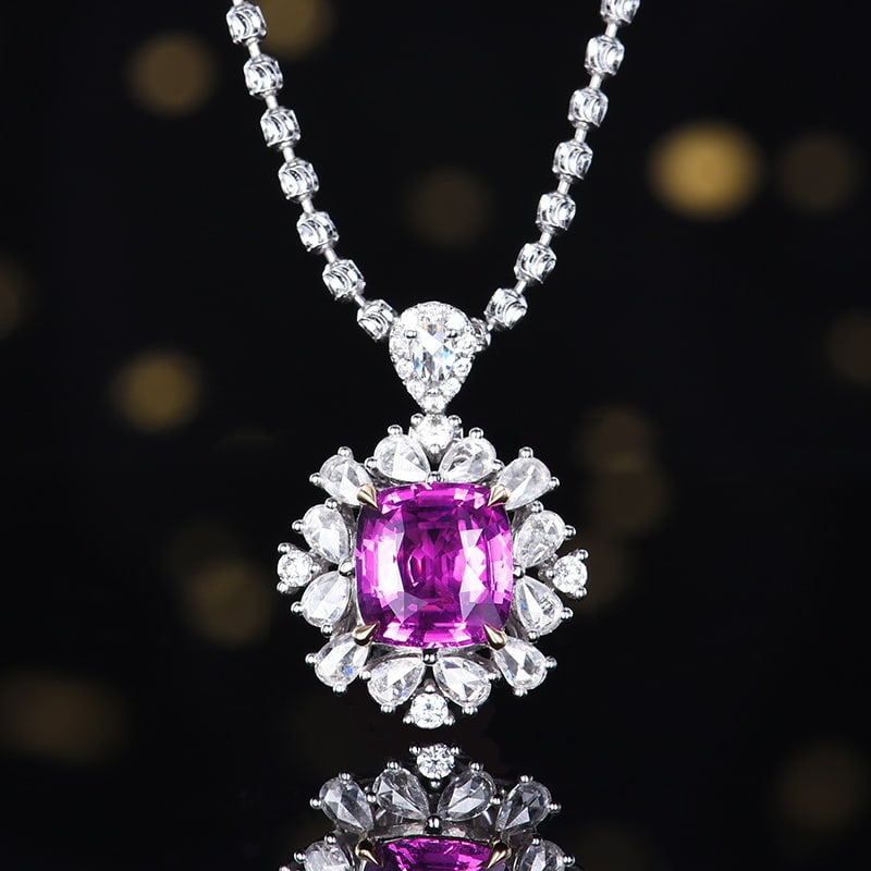 14k Gold 1.94 Ctw Natural Sapphire & Diamond Ring/pendant( Without Chain ) - 6