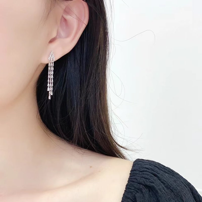 14k Gold 0.5 Ct Natural H Diamond Earrings - 5