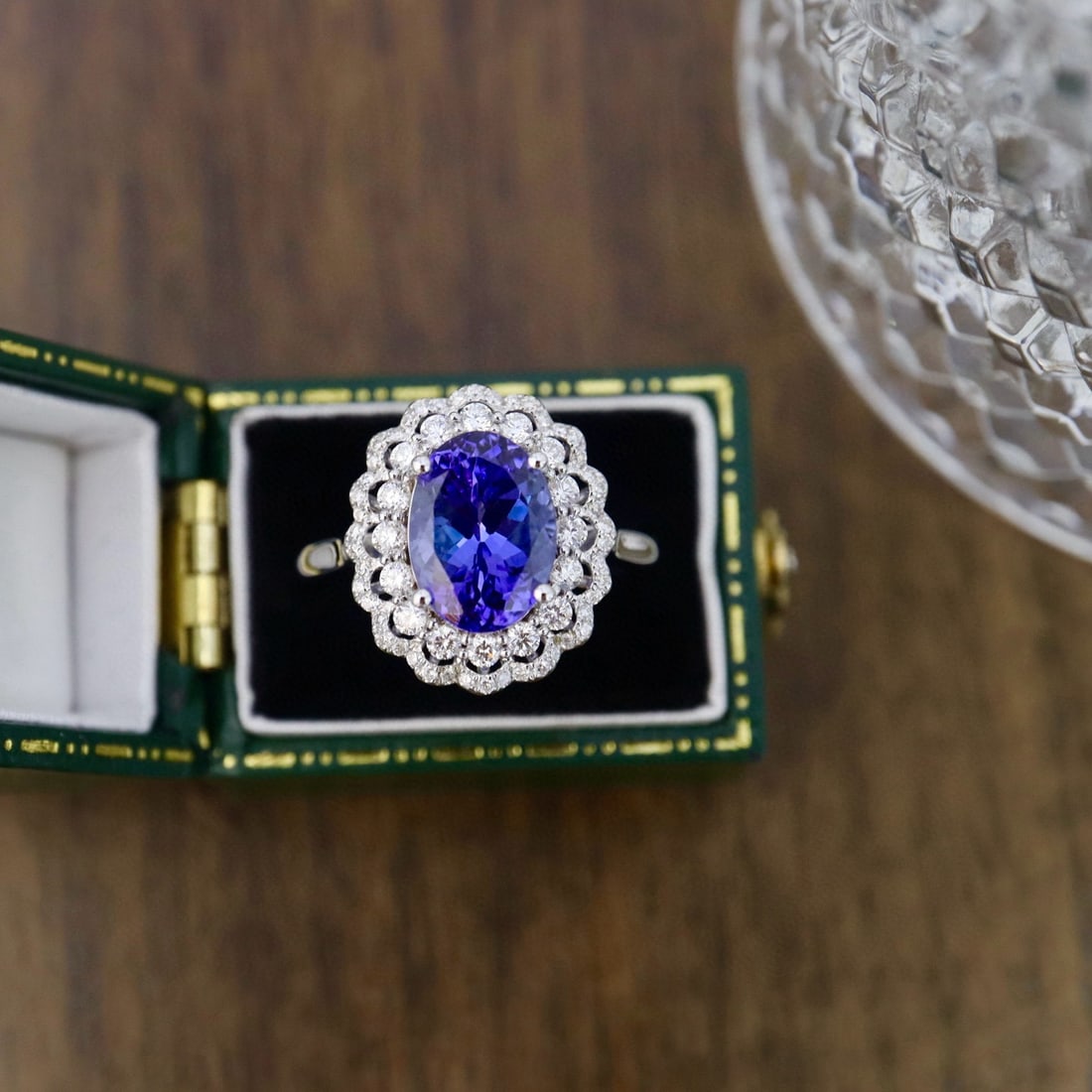 14k Gold 3.35 Ctw Natural Tanzanite & Diamond Ring - 2