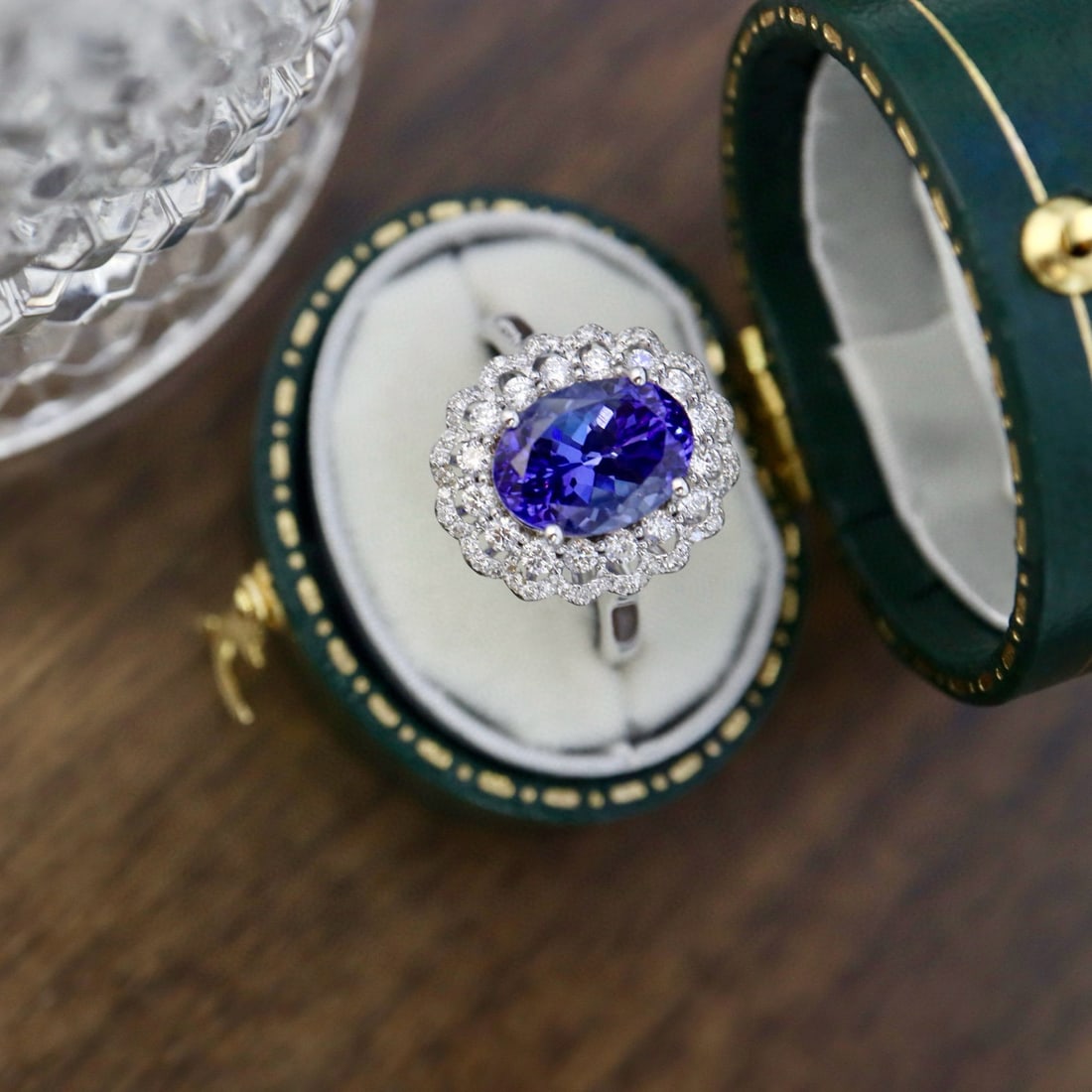 14k Gold 3.35 Ctw Natural Tanzanite & Diamond Ring - 3