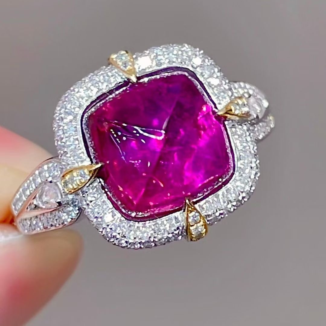 14k Gold 4.25 Ctw Natural Tourmaline & Diamond Ring - 2