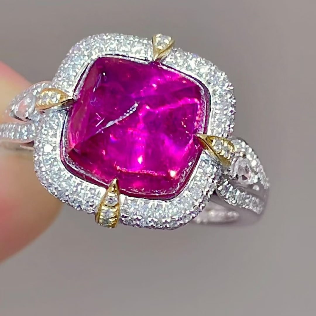 14k Gold 4.25 Ctw Natural Tourmaline & Diamond Ring - 4