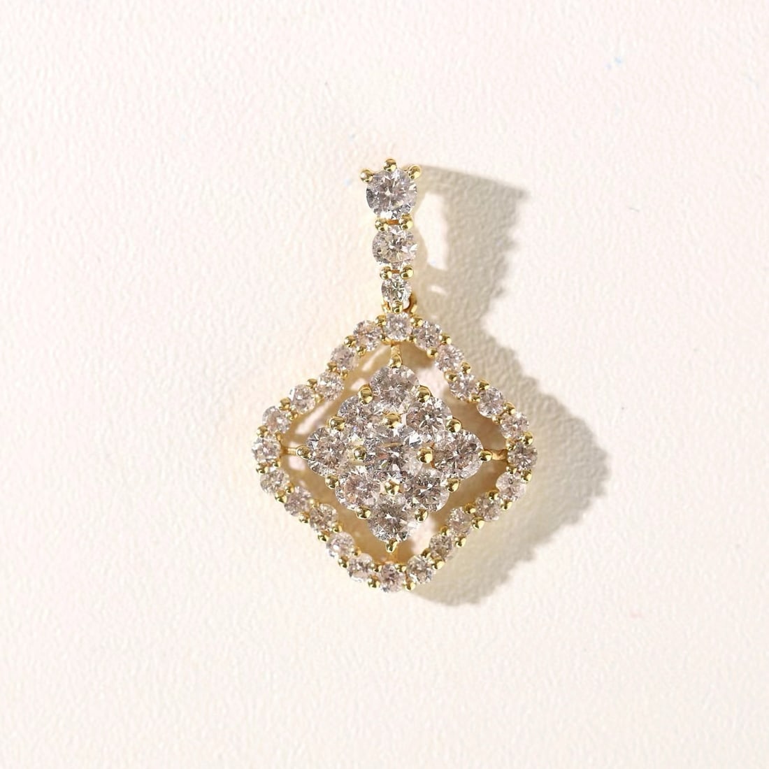 14k Gold 1.00 Ct Natural H Diamond Pendant( Without Chain ) - 4
