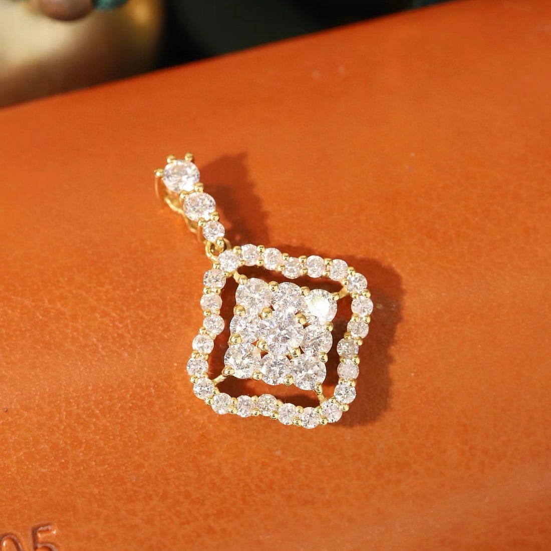 14k Gold 1.00 Ct Natural H Diamond Pendant( Without Chain ) - 6
