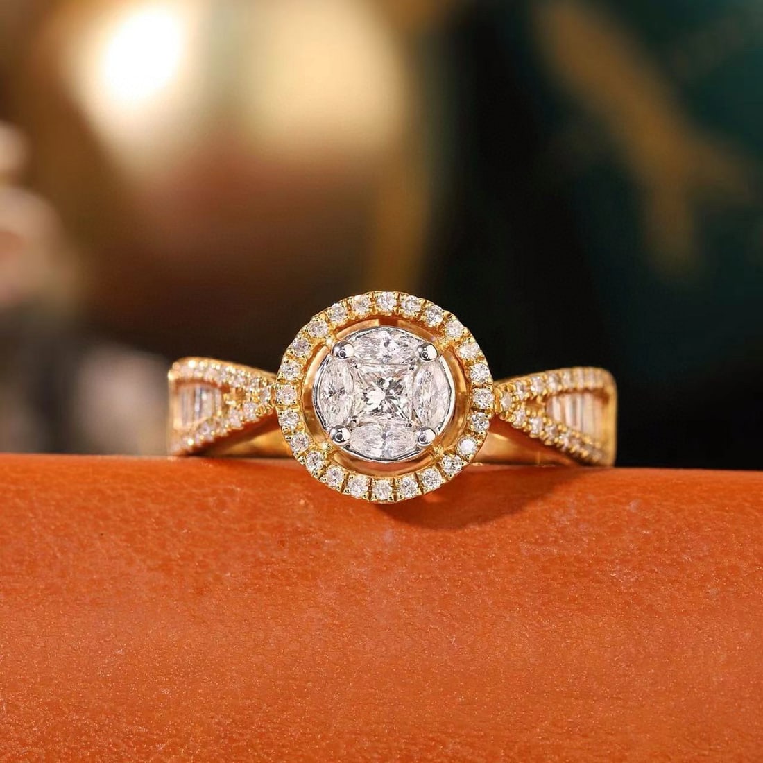 14k Gold 0.62 Ct Natural H Diamond Ring