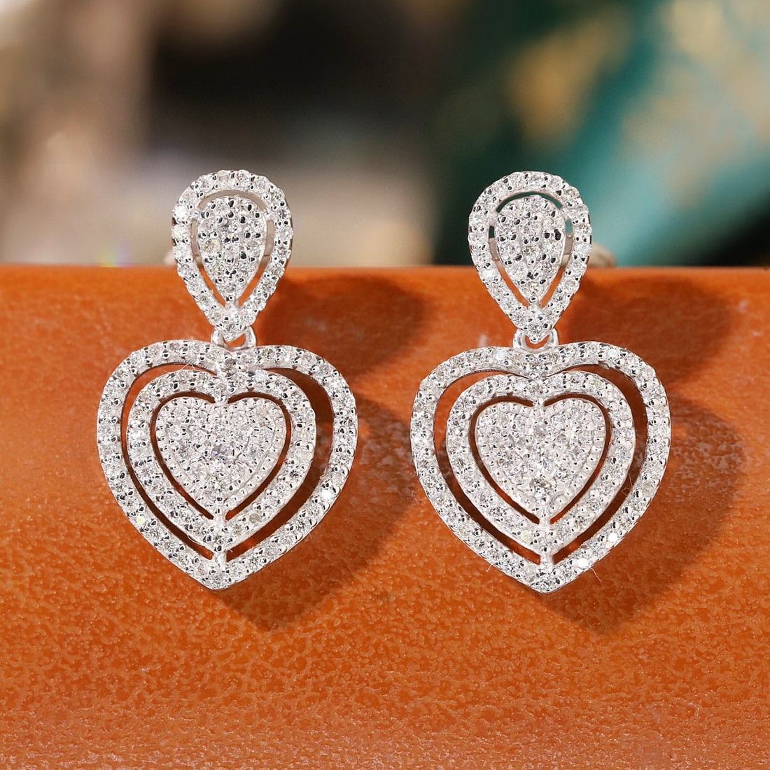 14k Gold 0.50 Ct Natural H Diamond Earrings