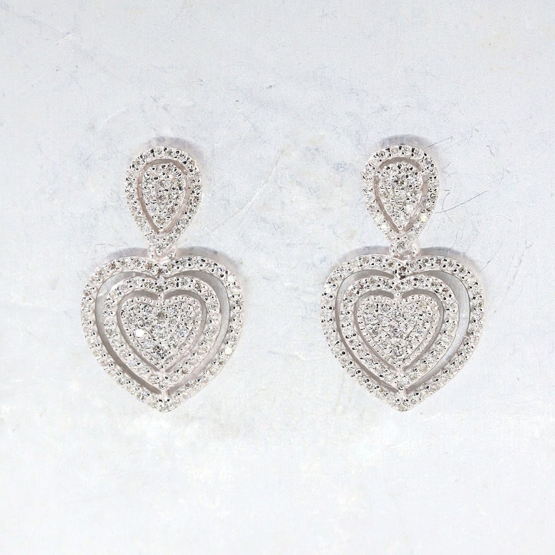 14k Gold 0.50 Ct Natural H Diamond Earrings - 4