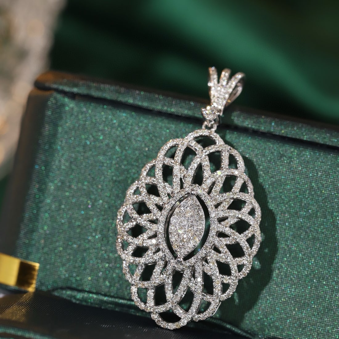 14k Gold 1.05 Ct Natural H Diamond Pendant( Without Chain )