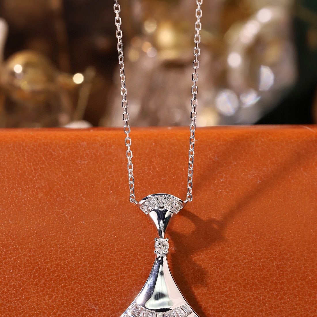 14k Gold 0.45 Ct Natural H Diamond Necklace