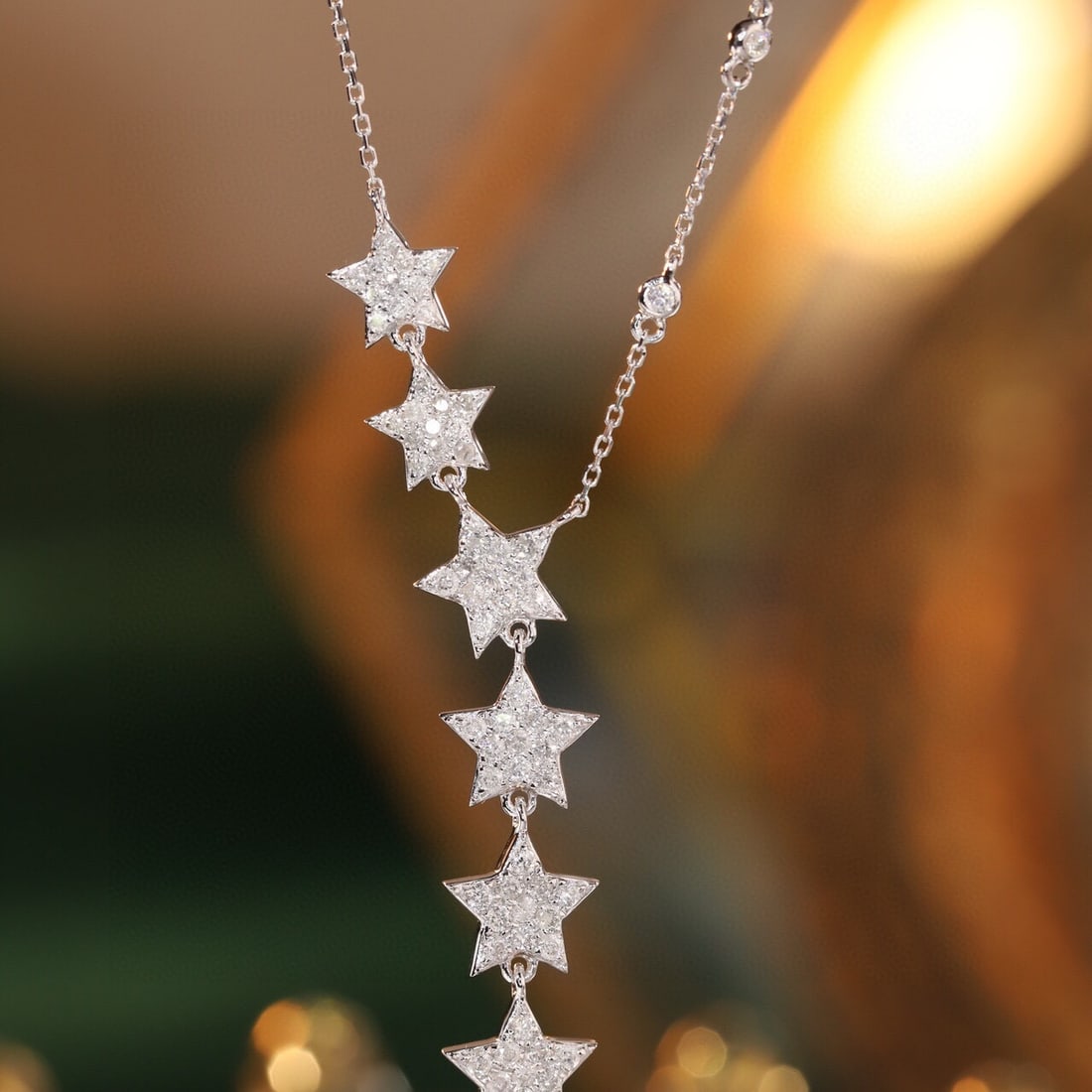 14k Gold 0.8 Ct Natural H Diamond Necklace