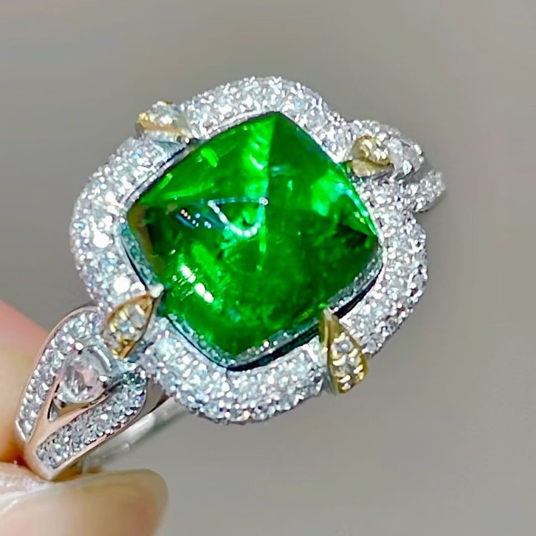 14k Gold 4.45 Ctw Natural Tourmaline & Diamond Ring - 4