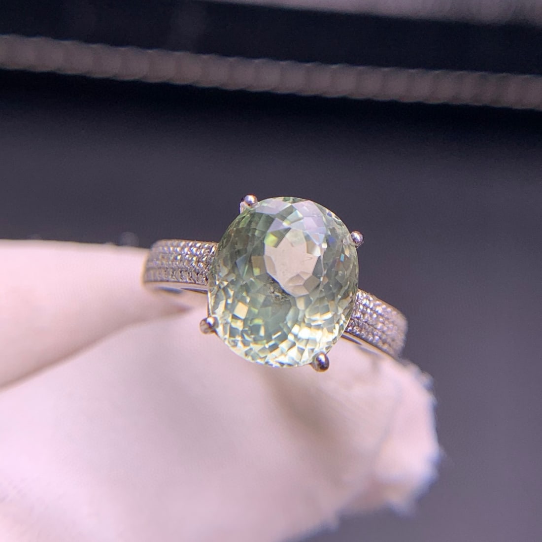 14k Gold 4.3 Ct Natural Tourmaline & Diamond Ring - 7