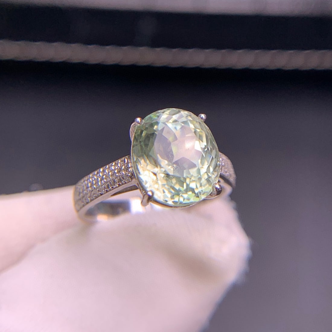 14k Gold 4.3 Ct Natural Tourmaline & Diamond Ring - 8