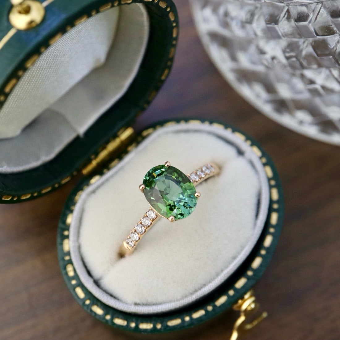 14k Gold 1.66 Ctw Natural Tourmaline & Diamond Ring - 2