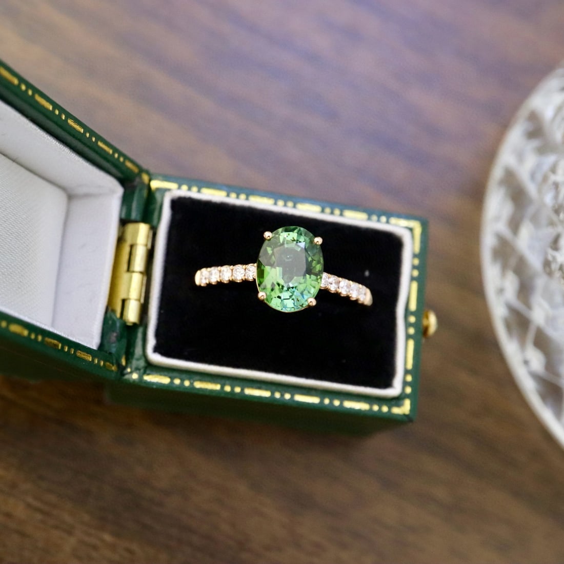 14k Gold 1.66 Ctw Natural Tourmaline & Diamond Ring - 4