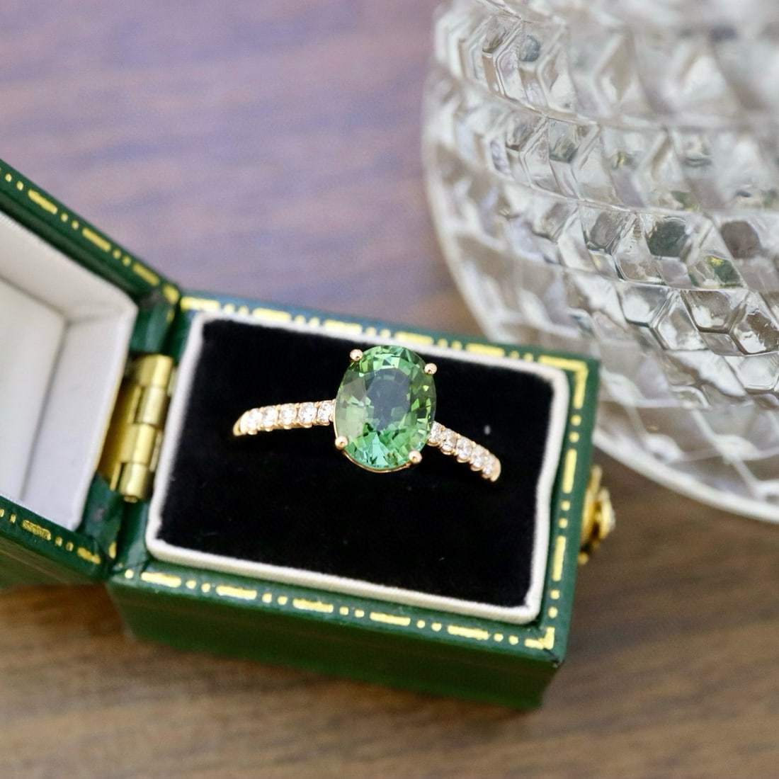 14k Gold 1.66 Ctw Natural Tourmaline & Diamond Ring - 5