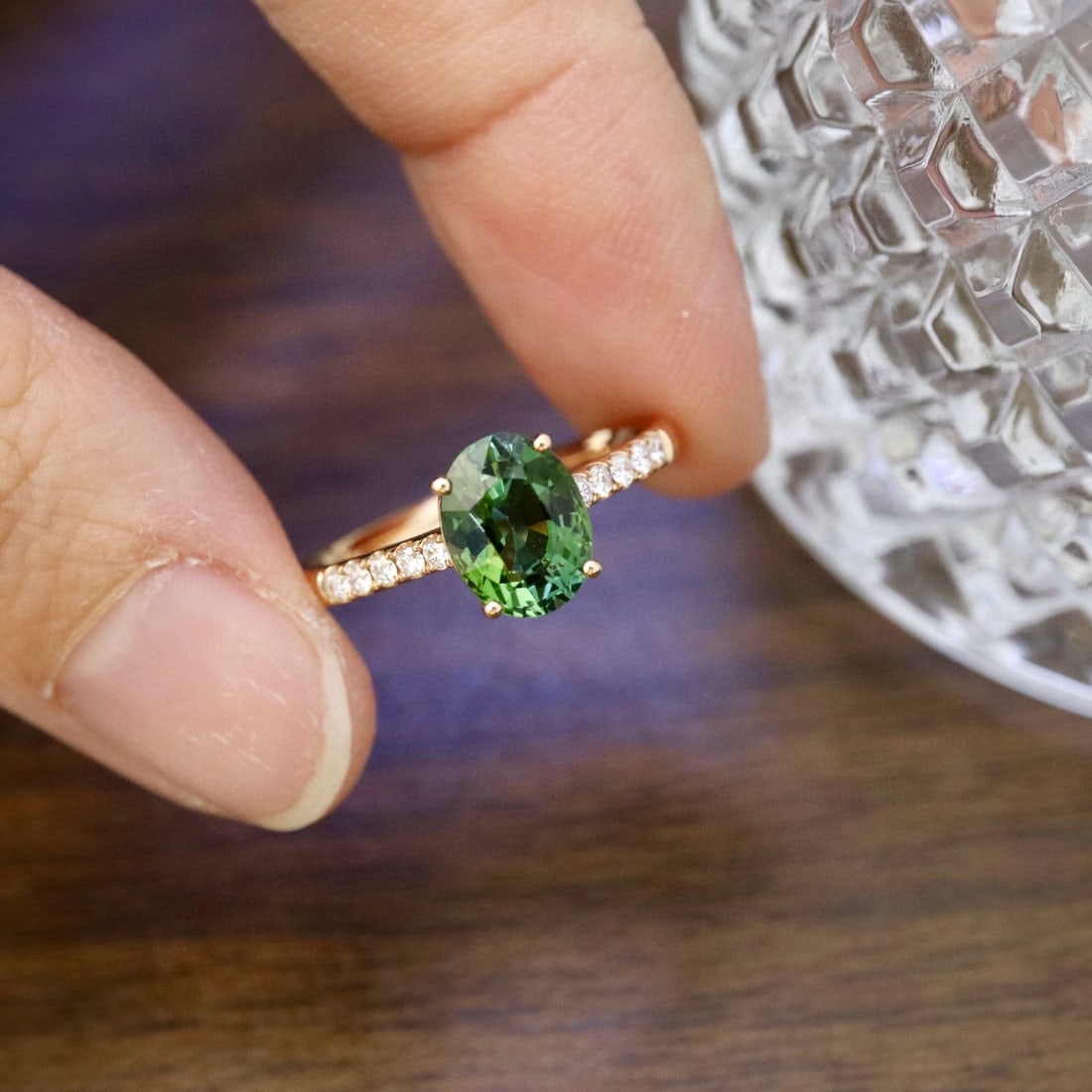14k Gold 1.66 Ctw Natural Tourmaline & Diamond Ring - 6