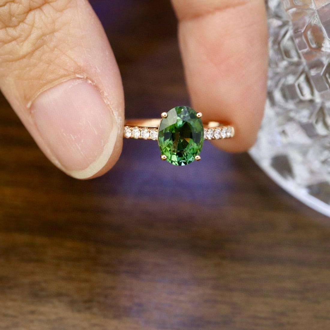 14k Gold 1.66 Ctw Natural Tourmaline & Diamond Ring - 8