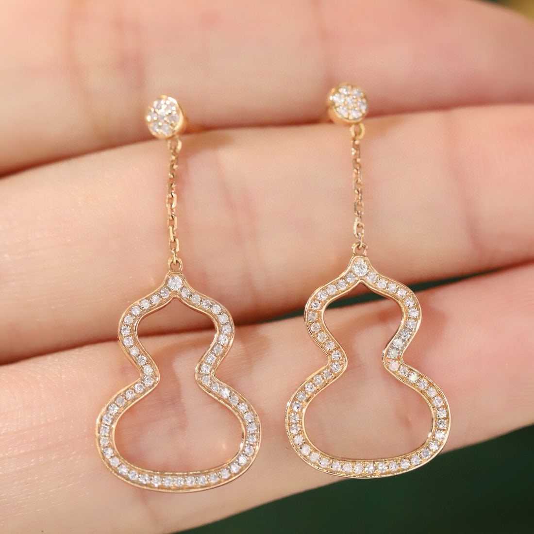 14k Gold 0.4 Ct Natural H Diamond Earrings - 4