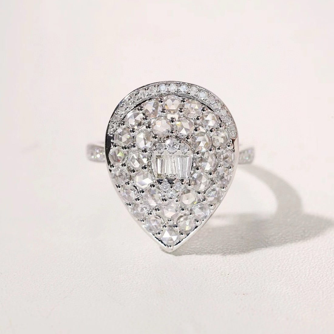 14k Gold 1.1 Ct Natural H Diamond Ring - 3