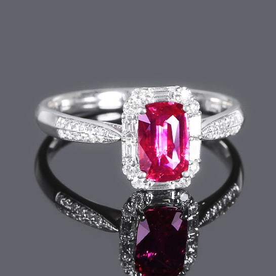 14k Gold 1.37 Ctw Natural Sapphire & Diamond Ring - 3