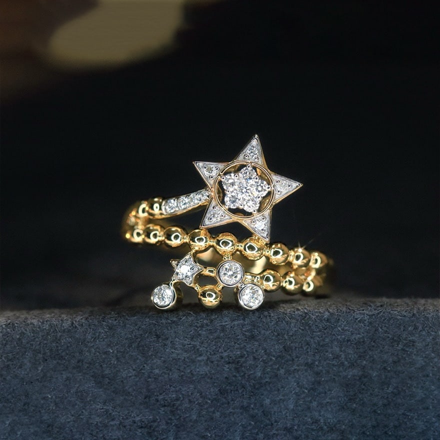 14k Gold 0.25 Ct Natural H Diamond Ring (1 of 6)