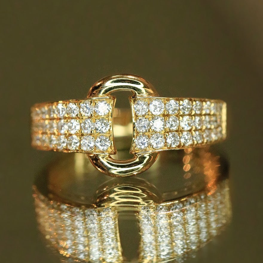 14k Gold 0.5 Ct Natural H Diamond Ring