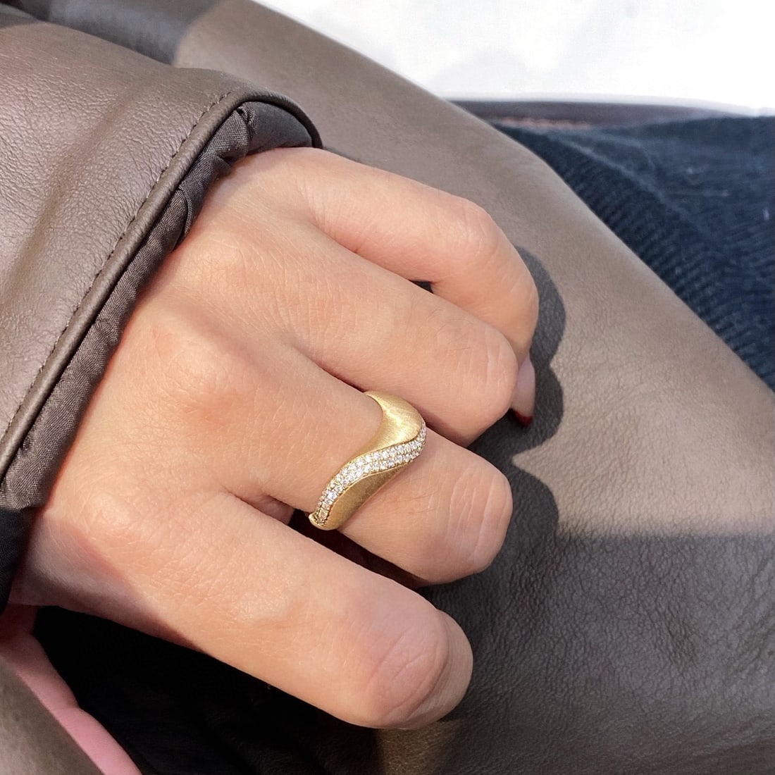 14k Gold 0.28 Ct Natural H Diamond Ring - 4
