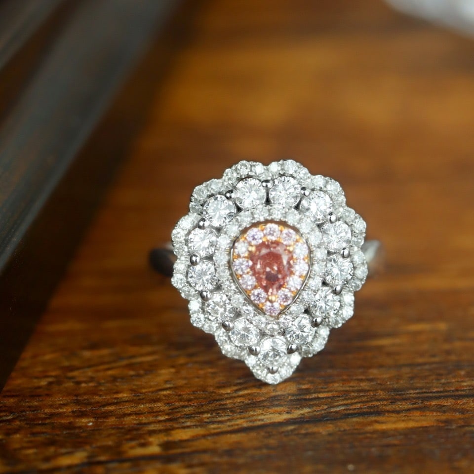 14k Gold 1.20 Ctw Natural Pink Diamond & Diamond Ring - 3