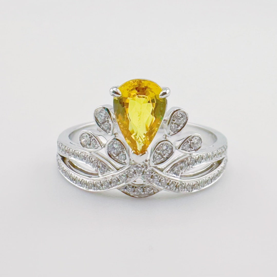 14k Gold 1.14 Ctw Natural Sapphire & Diamond Ring