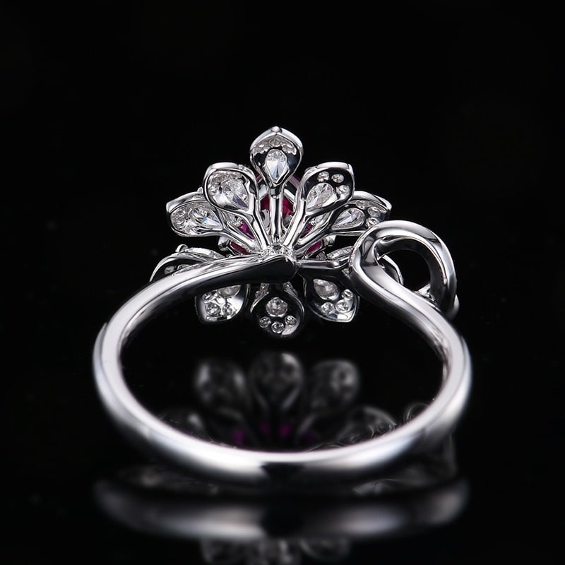 14k Gold 1.54 Ctw Natural Ruby & Diamond Ring - 5