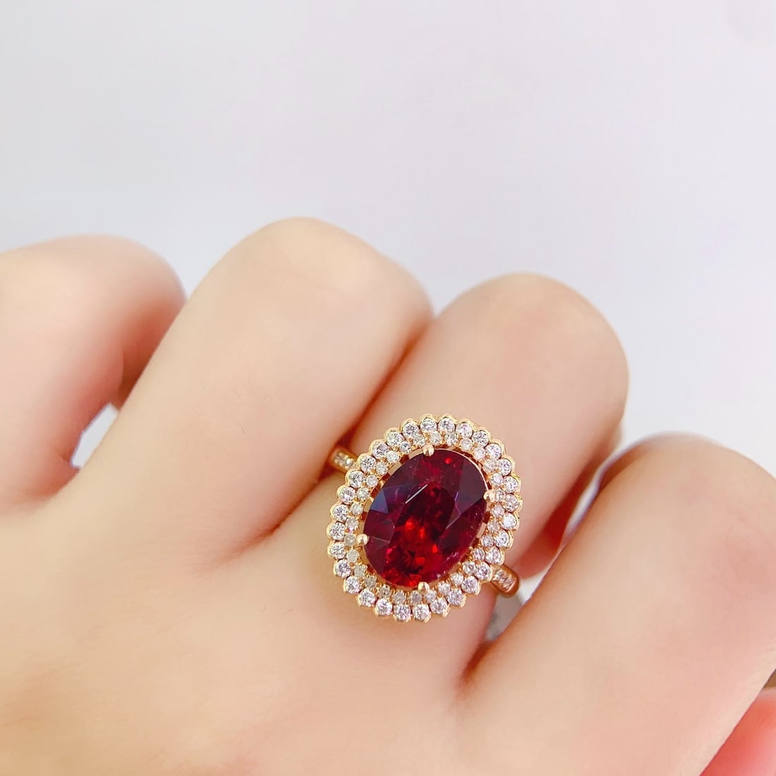 14k Gold 3.5 Ct Natural Tourmaline & Diamond Ring/pendant( Without Chain ) - 7