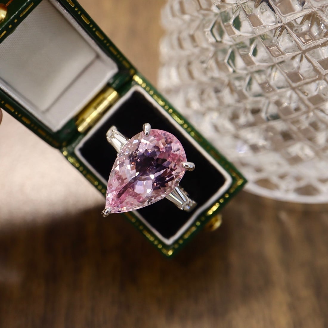 14k Gold 7.45 Ctw Natural Morganite & Diamond Ring - 2