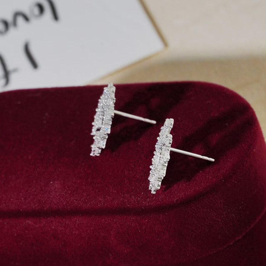 14k Gold 0.9 Ct Natural H Diamond Earrings - 2
