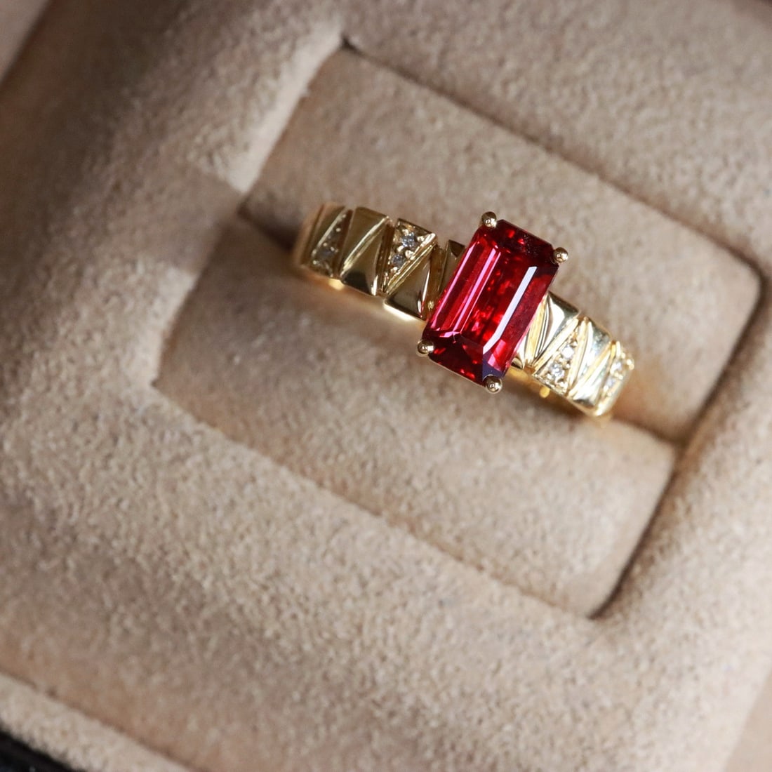 14k Gold 1.11 Ctw Natural Ruby & Diamond Ring