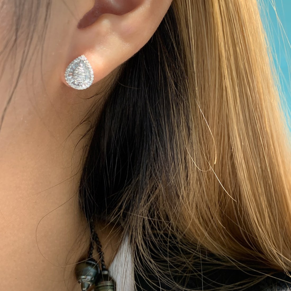 14k Gold 0.5 Ct Natural H Diamond Earrings - 6