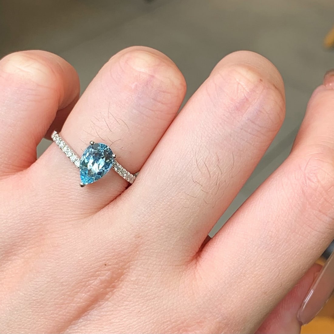 14k Gold 1.31 Ctw Natural Aquamarine & Diamond Ring - 5
