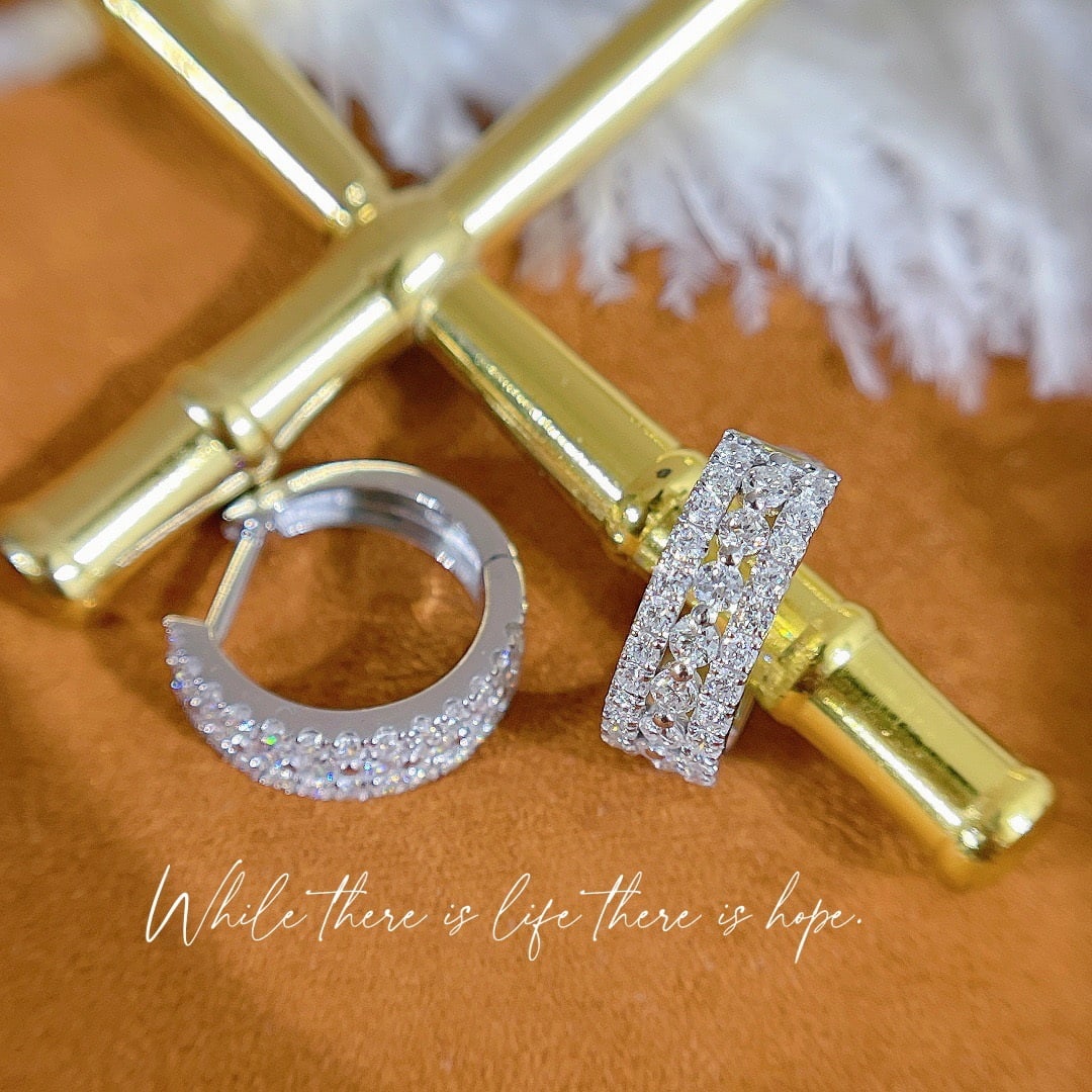 14k Gold 1 Ct Natural H Diamond Earrings - 6